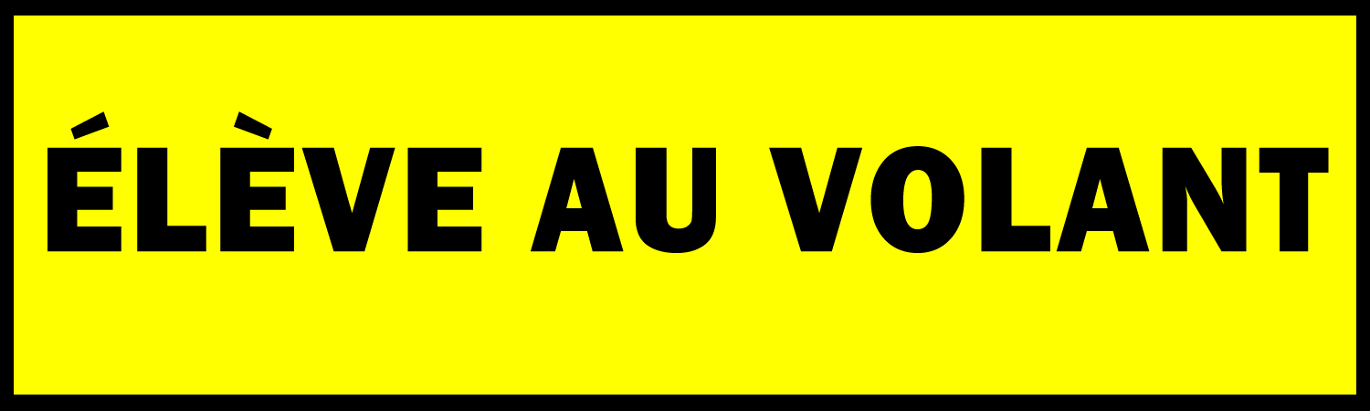 Eleve Au Volant Bumper Sticker, Magnet or Window Cling