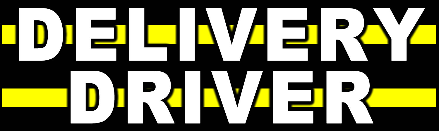 Delivery Driver Vinyl Sticker, Window Cling or Magnet in UV Laminate Coating