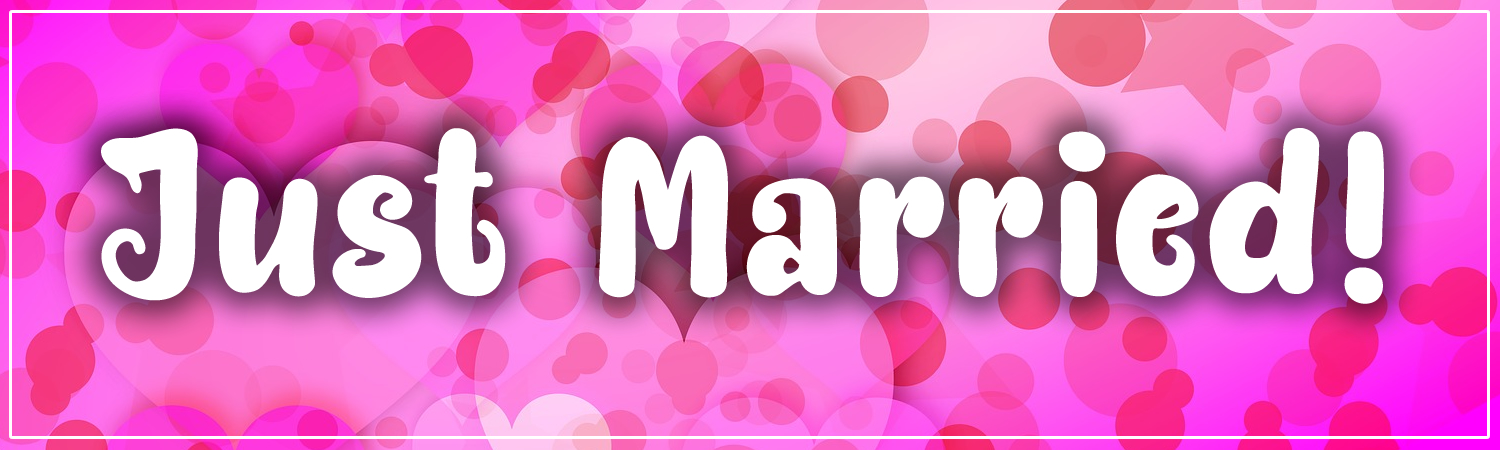 Just Married Vinyl Sticker, Window Cling or Magnet in UV Laminate Coating