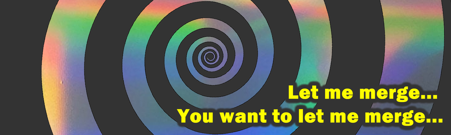 Let Me Merge Vinyl Sticker, Window Cling or Magnet in UV Laminate Coating