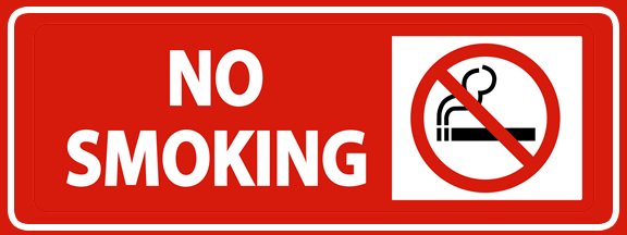 No Smoking Vinyl Sticker, Window Cling or Magnet in UV Laminate Coating