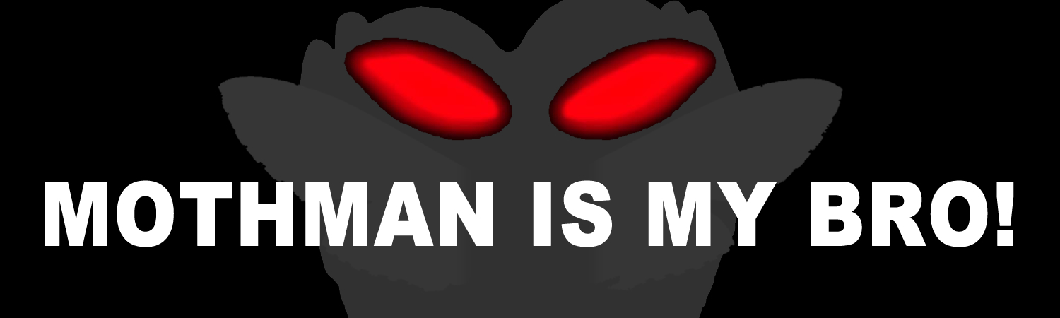 Mothman Is My Bro Custom Vinyl Sticker, Window Cling or Magnet in UV Laminate Coating