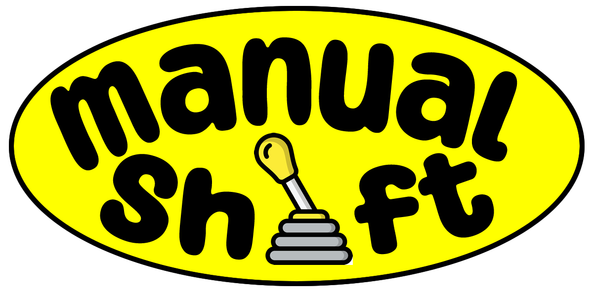 Manual Shift Oval Vinyl Bumper Sticker, Window Cling or Bumper Sticker Magnet in UV Laminate Coating