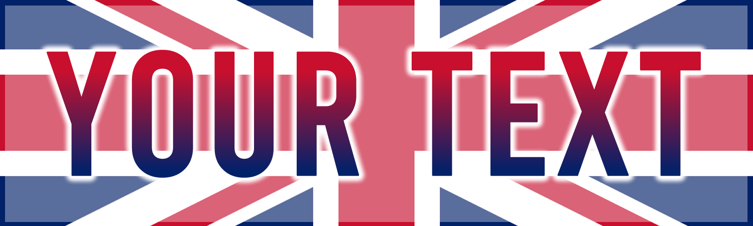 British Flag with Your Custom Text Vinyl Bumper Sticker, Window Cling or Bumper Sticker Magnet in UV Laminate Coating