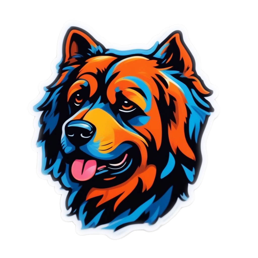 Dog Vinyl Bumper Sticker  Window Cling or Bumper Sticker Magnet in UV Laminate Coating