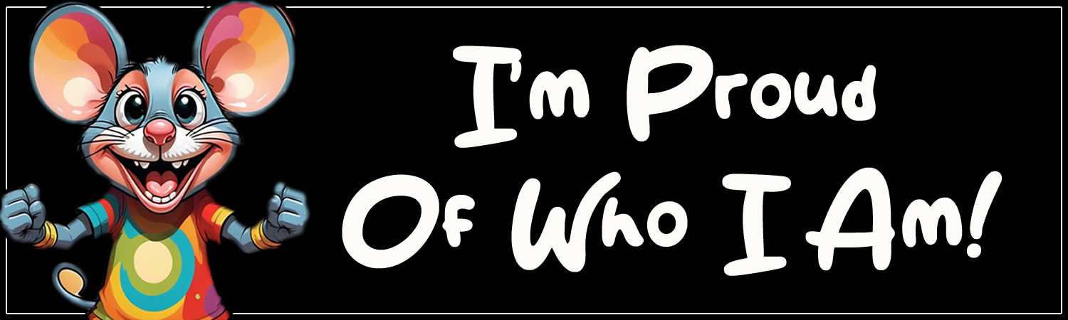 I m Proud Of Who i Am Vinyl Bumper Sticker  Window Cling or Bumper Sticker Magnet in UV Laminate Coating