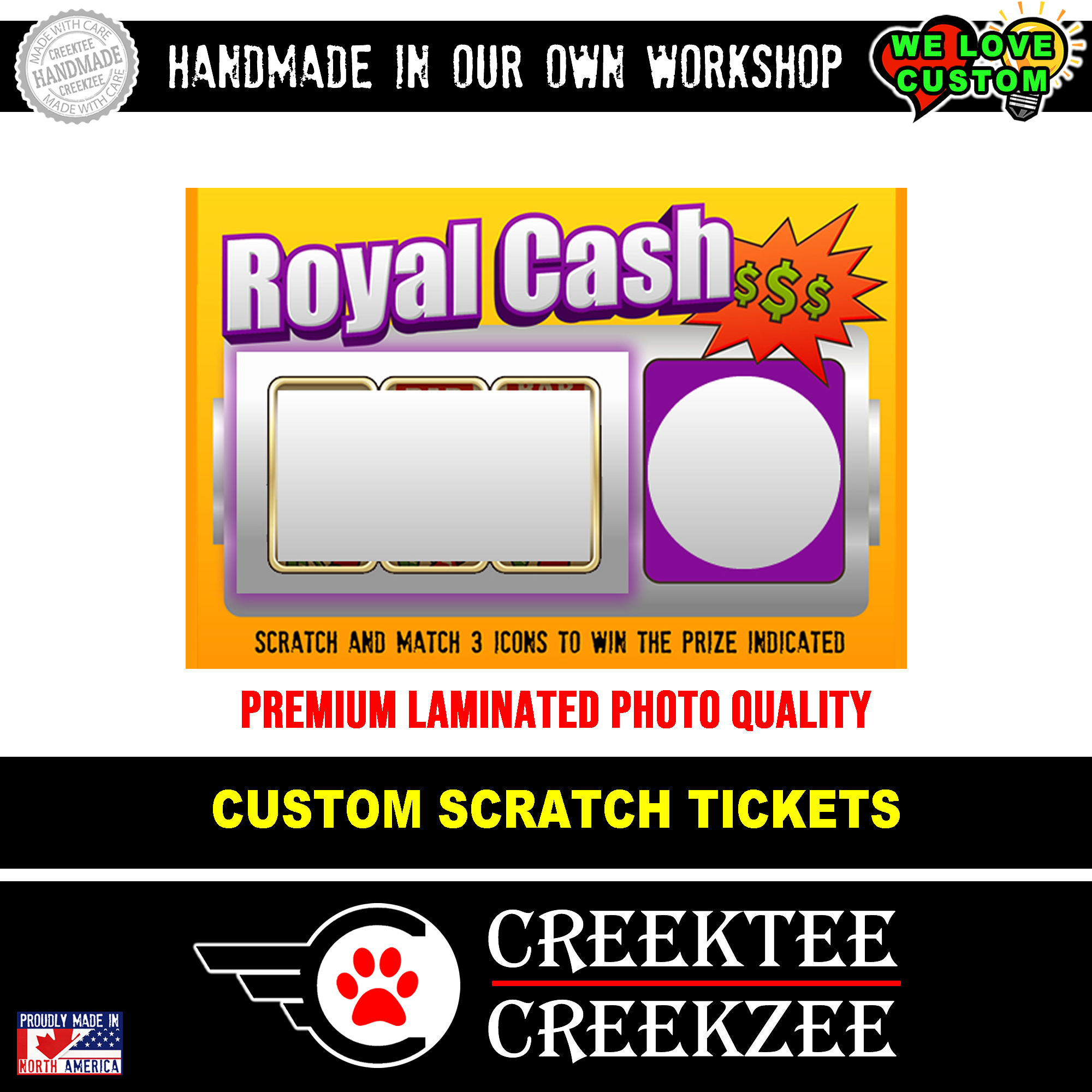 Royal Cash Custom Scratch Ticket