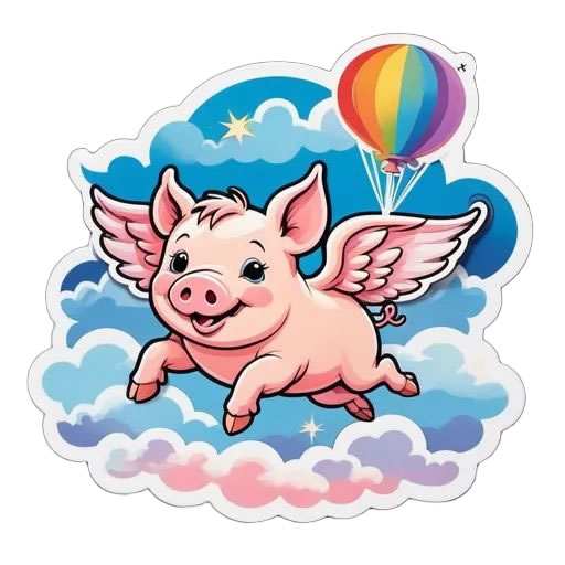 Flying Pig Magnet