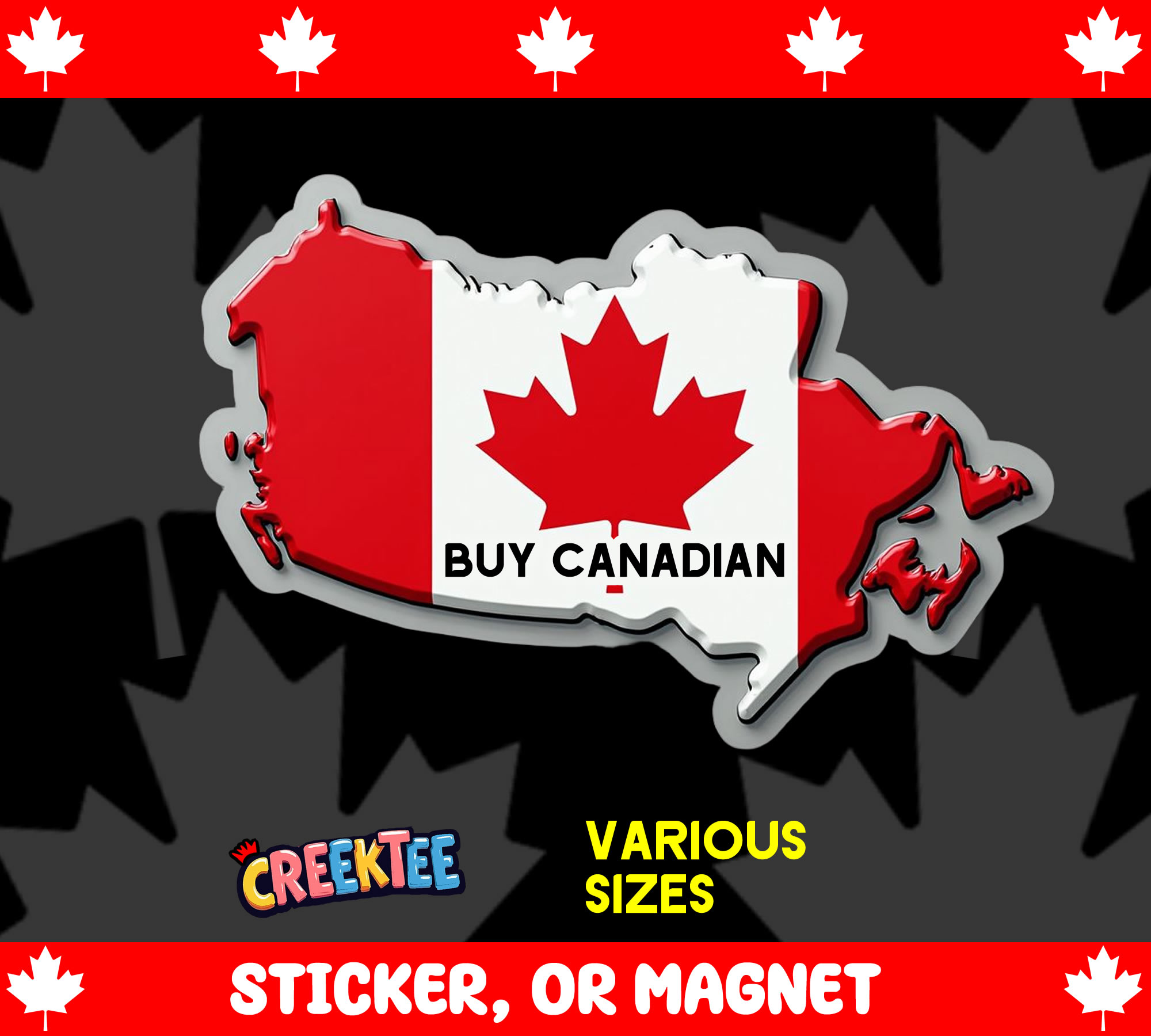 Buy Canadian Die Cut Vinyl Sticker  Window Cling or Magnet with Laminate Coating in Various Sizes
