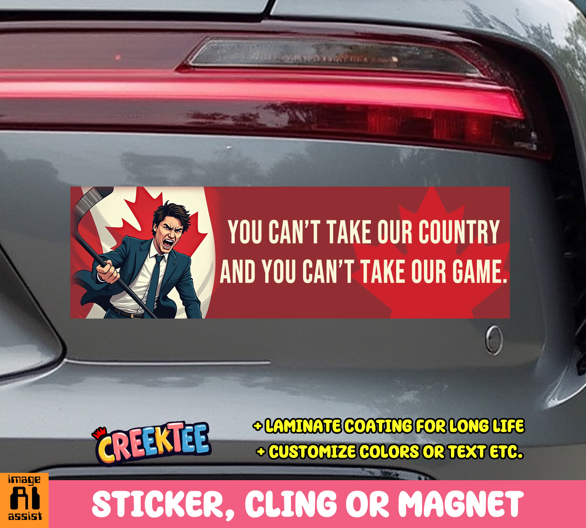 You Can t Take Our Country and You Can t Take Our Game Vinyl Bumper Sticker  Window Cling or Magnet in UV Laminate Coating and Various Sizes
