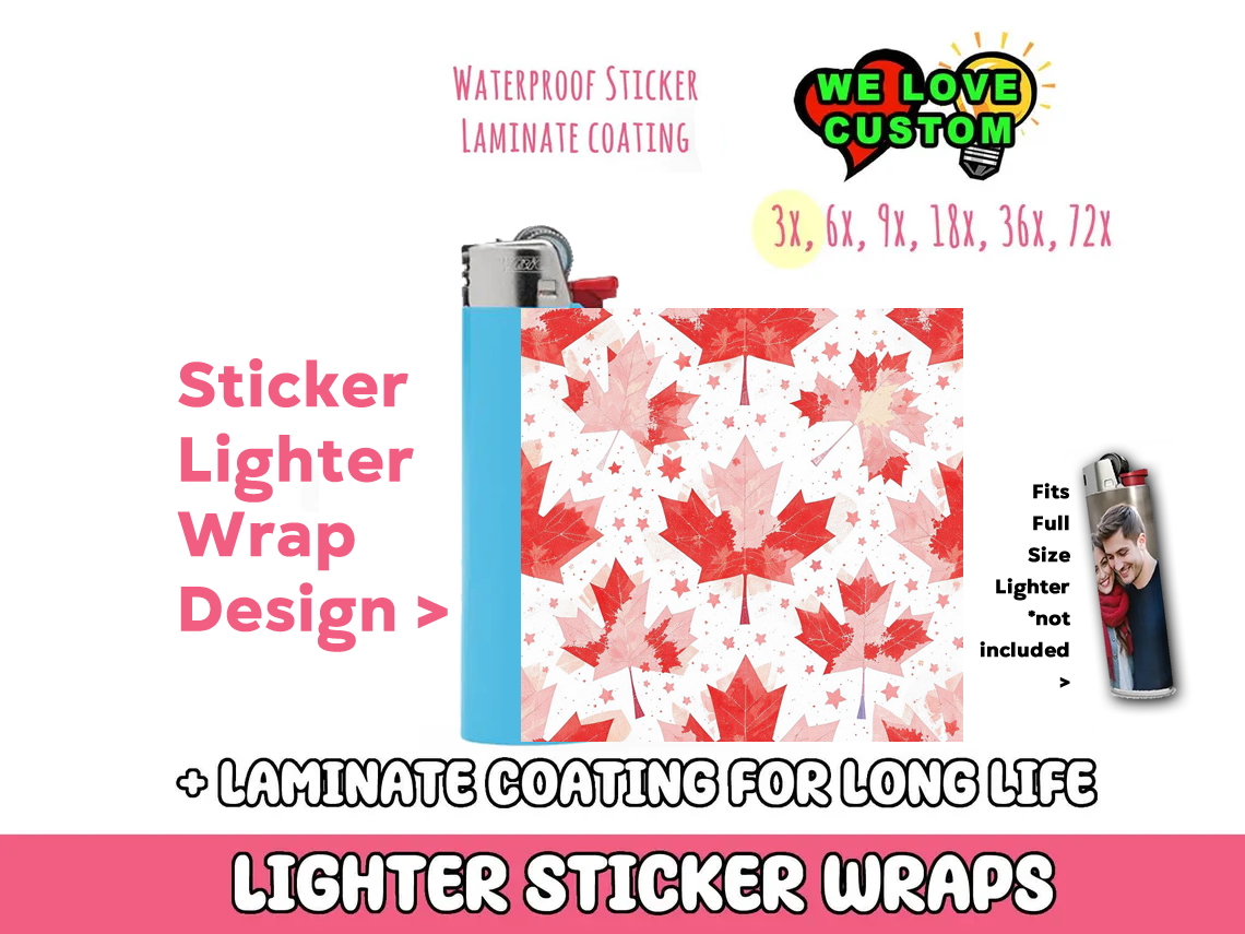 Lighter Wrap Sticker Design Lighter Wraps  Your Custom Photo or Text