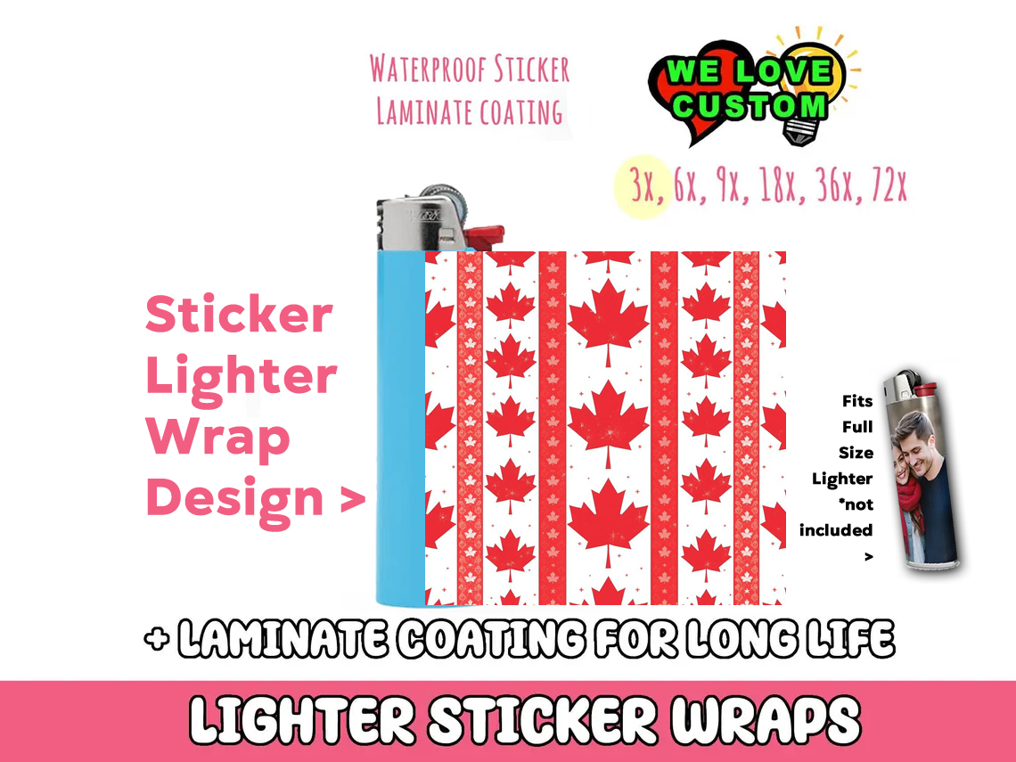 Lighter Wrap Sticker Design Lighter Wraps  Your Custom Photo or Text