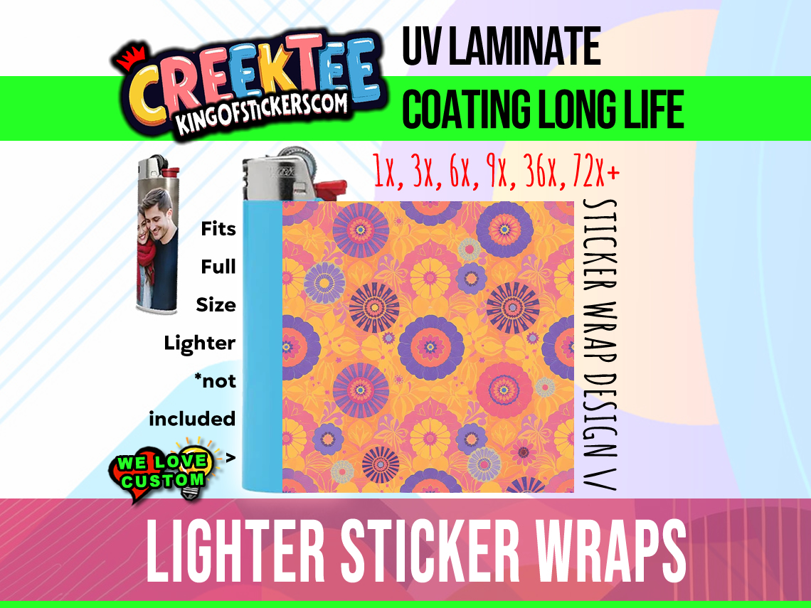 Lighter Wrap Sticker Design Lighter Wraps  Your Custom Photo or Text