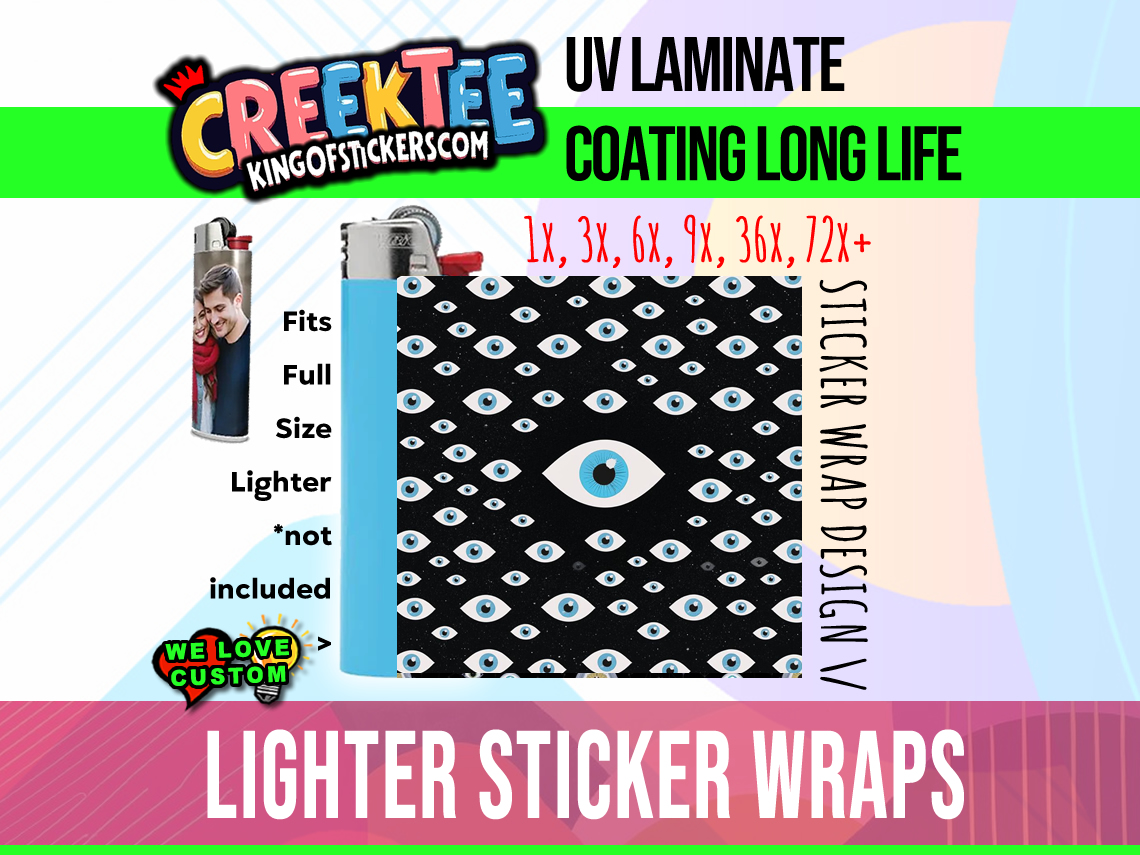 Lighter Wrap Sticker Design Lighter Wraps  Your Custom Photo or Text