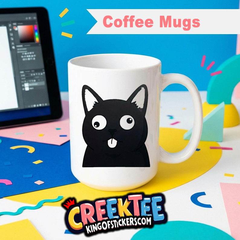 Sassy Cat Coffee Mug In Your Custom Print Color